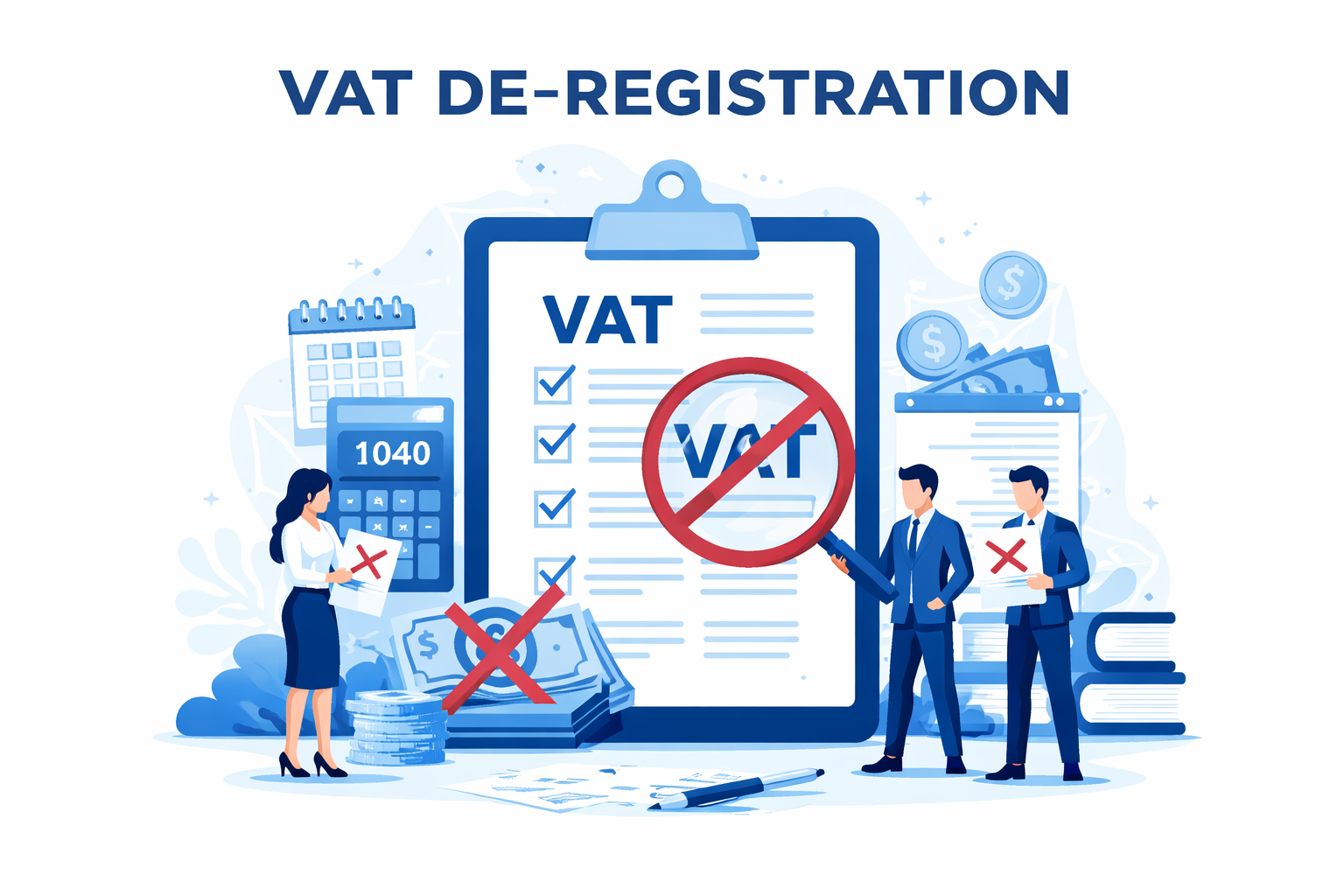 We manage the VAT de-registration process smoothly, ensuring all legal requirements are met when your business no longer needs VAT registration.