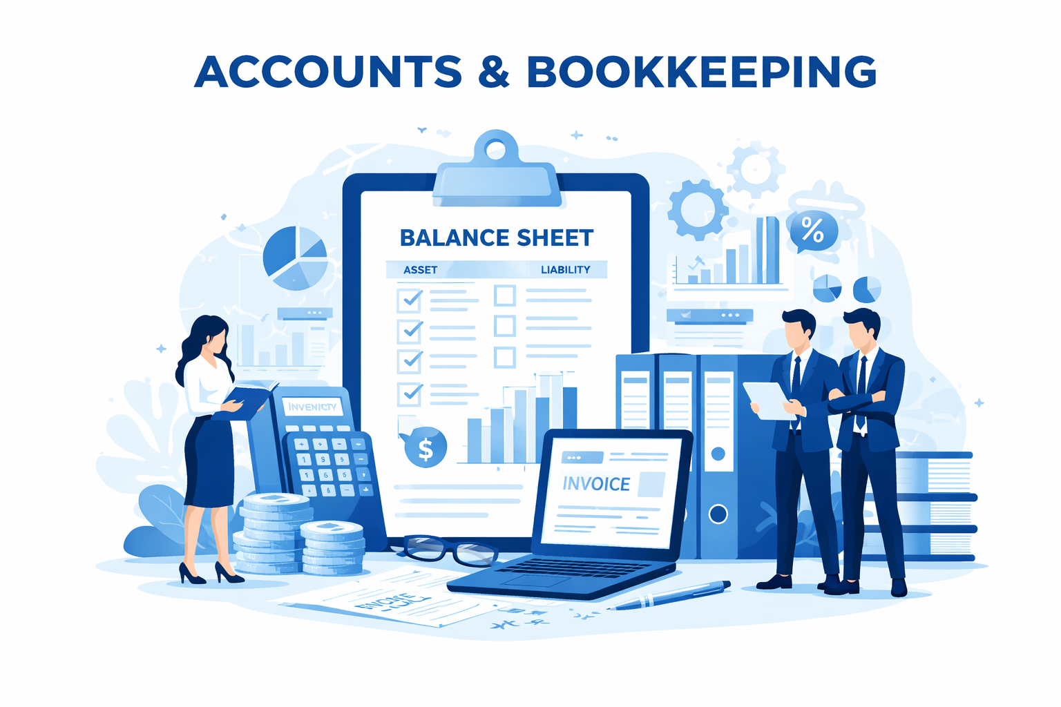 Our bookkeeping services maintain accurate financial records, giving you clear insights into your business performance and supporting better decision-making.